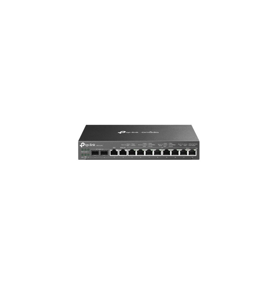 ROUTER TP-LINK ER7212PC VPN con Porte PoE+ 110W. 2P Gigabit SFP WAN/LAN 1PGigabit RJ45 WAN.1P Gigabit RJ45 WAN/LAN 8PGigabit LAN